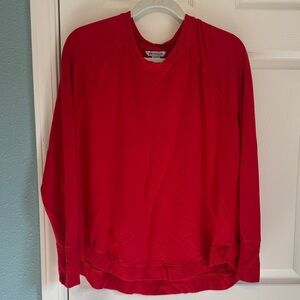 Athleta Vibrant Red Crewneck women’s sweatshirt size 1x